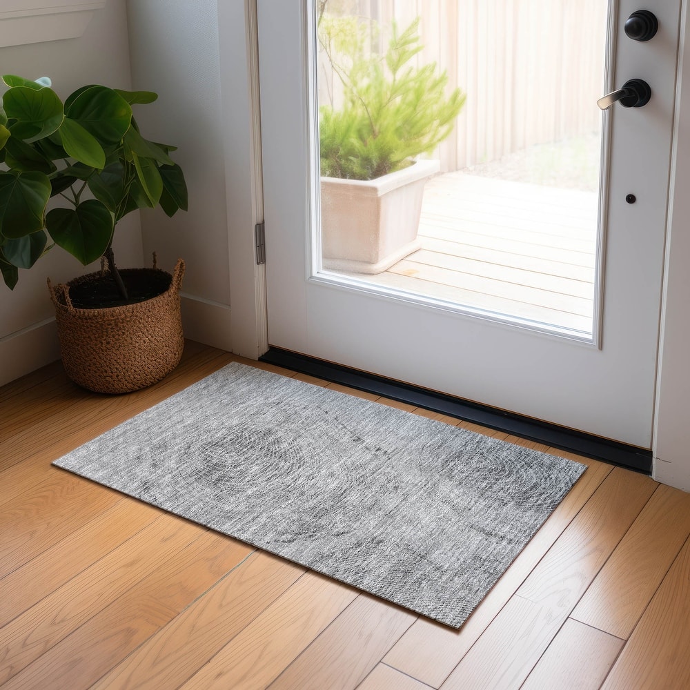 Machine Washable Indoor/ Outdoor Chantille Modern Tree Rug