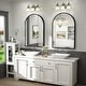 preview thumbnail 13 of 16, Arched Black Aluminum Alloy Framed French Cleat Mounted Wall Decor Bathroom Vanity Mirror with 5-Year Warranty
