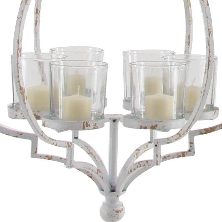 Metal Candelabra - White. Black - Roche River Decor