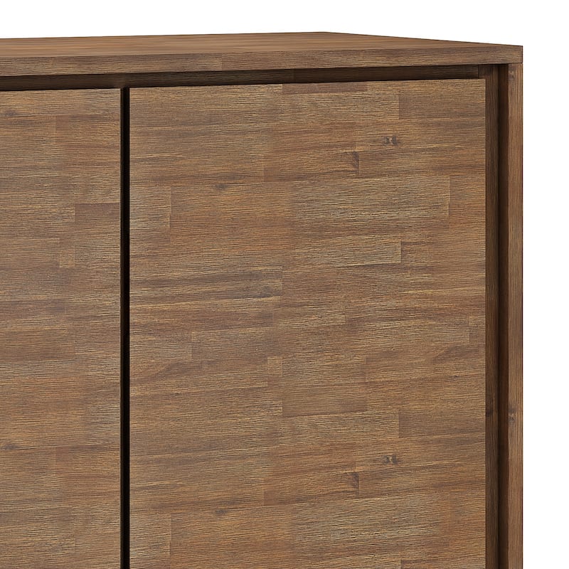 WYNDENHALL Mitchell SOLID WOOD and Metal 39 inch Wide Modern Industrial Medium Storage Cabinet - 39"w x 17"d x 42" h