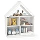 preview thumbnail 1 of 8, Costway Wooden Kids Dollhouse Bookshelf with Open Shelves - See Details White - See Details