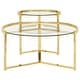 preview thumbnail 6 of 20, Delia 2-Piece Round Glass Top Nesting Coffee Table