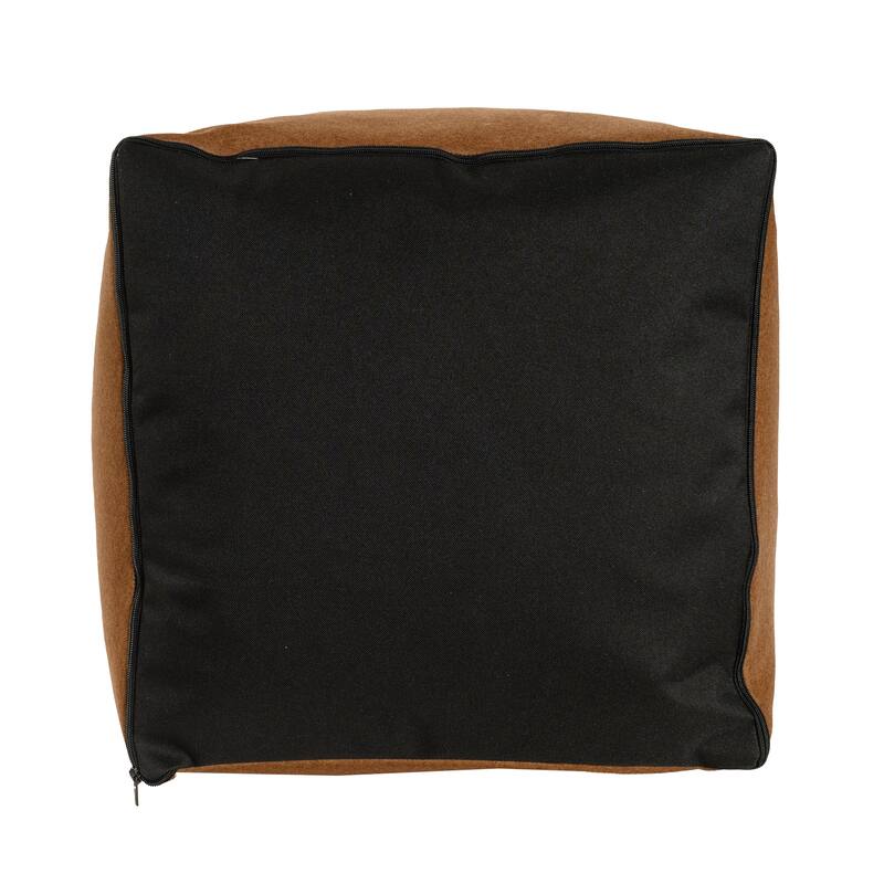 Qiviut Brown Square Pouf