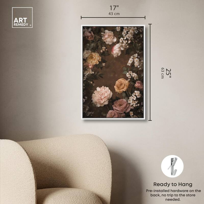 Faded Florals Fable I Canvas by Art Remedy