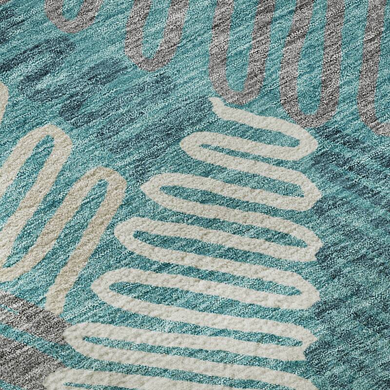 Premium Washable Super Soft Contemporary Leaf Mayfield Rug