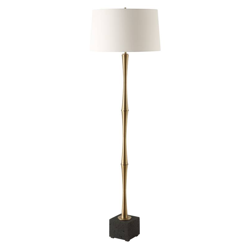 Uttermost Shino Antique Brass Floor Lamp - 66'' H X 20'' W X 20'' D