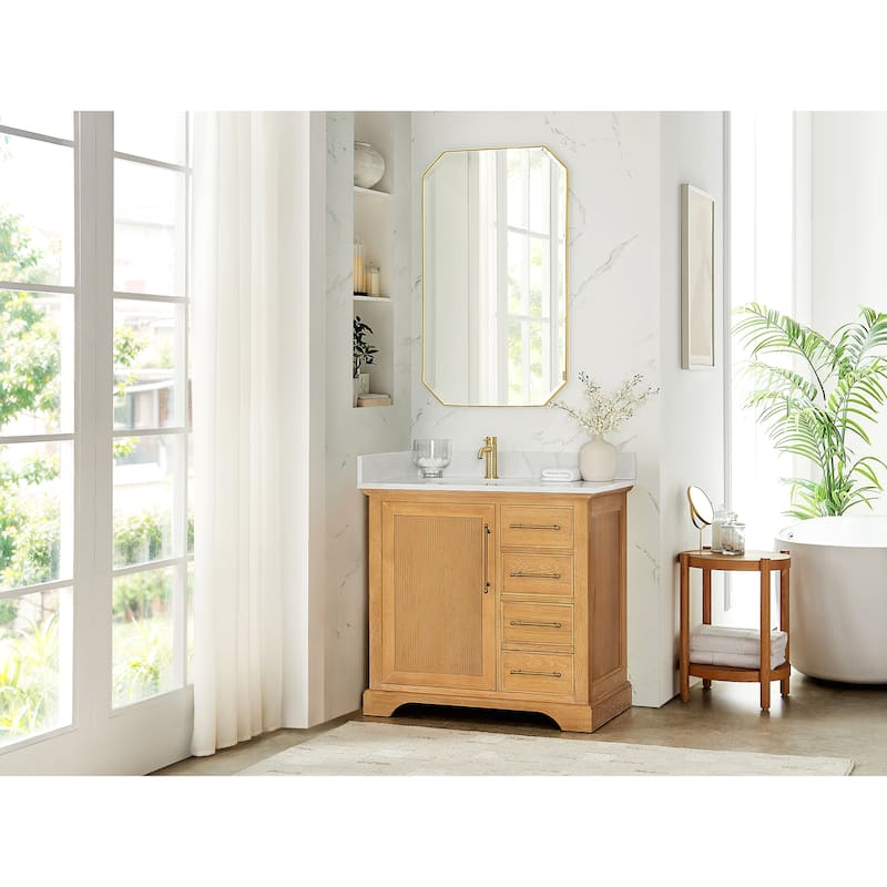 Tokyo Bath Vanity with Quartz Stone Top without Mirror
