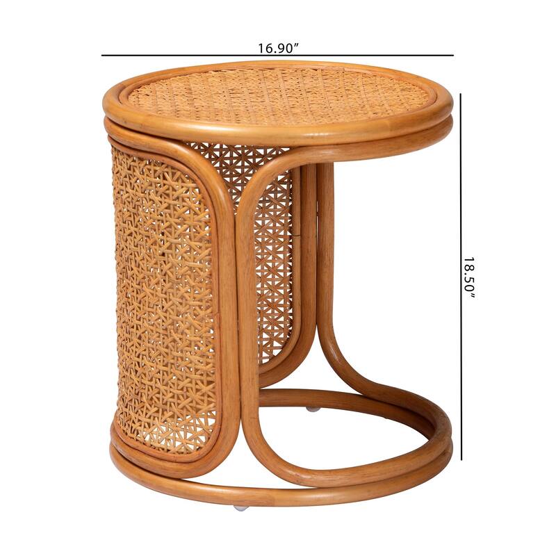 Eldon Bohemian Rattan End Table