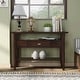 preview thumbnail 3 of 5, Genoas Traditional Walnut 44-inch Glasstop 1-Drawer Console Table by Furniture of America