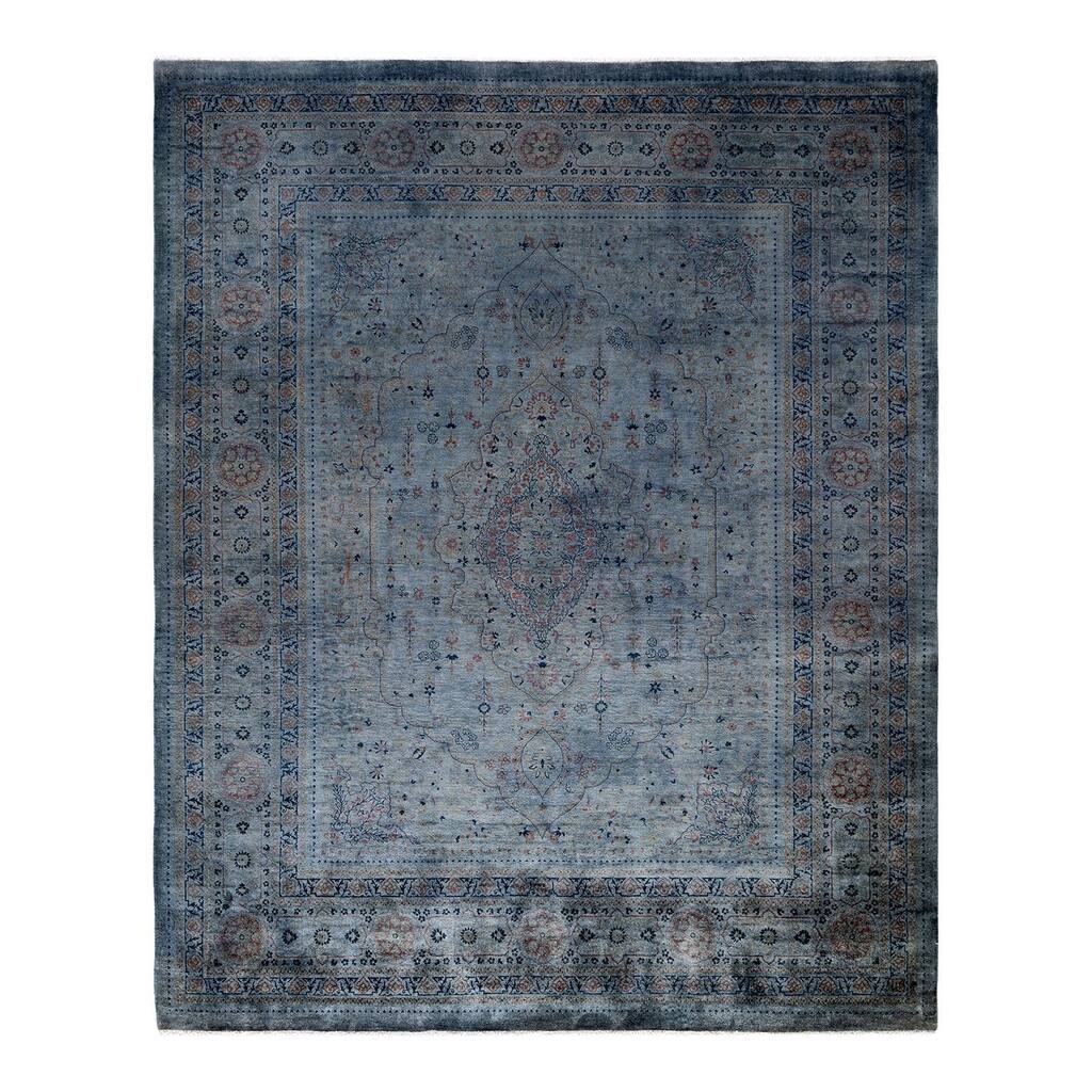 Overdyed, One-of-a-Kind Hand-Knotted Area Rug - Gray - 8' 2" x 10' 1"
