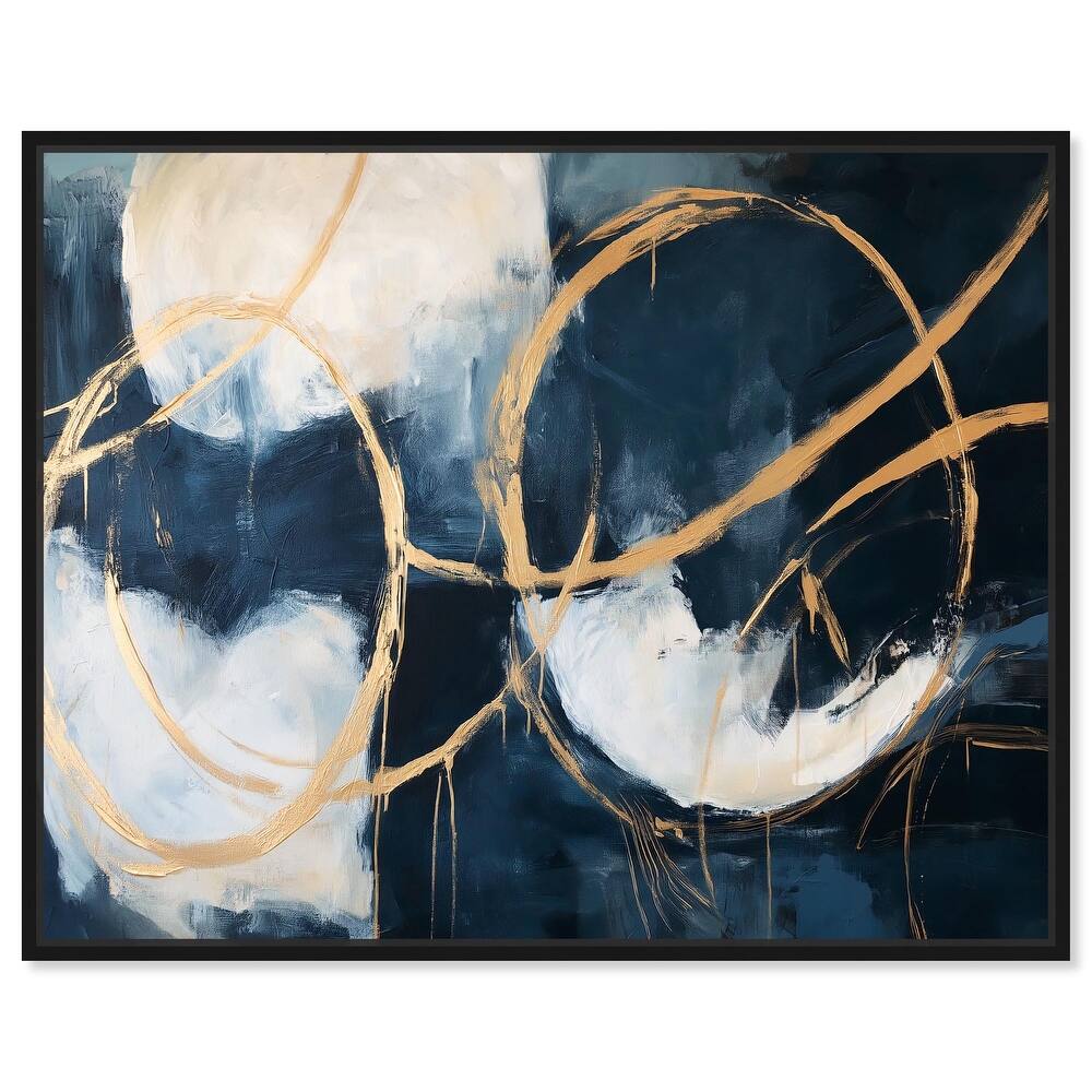 Gold Loops Canvas by Art Remedy