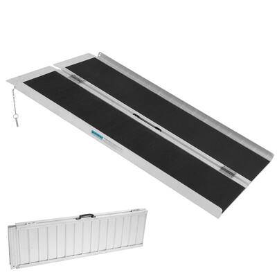 4FT Non-Skid Wheelchair Ramp Threshold Ramp with a Non-Slip Surface for Home, Steps, Stairs, Doorways - N/A
