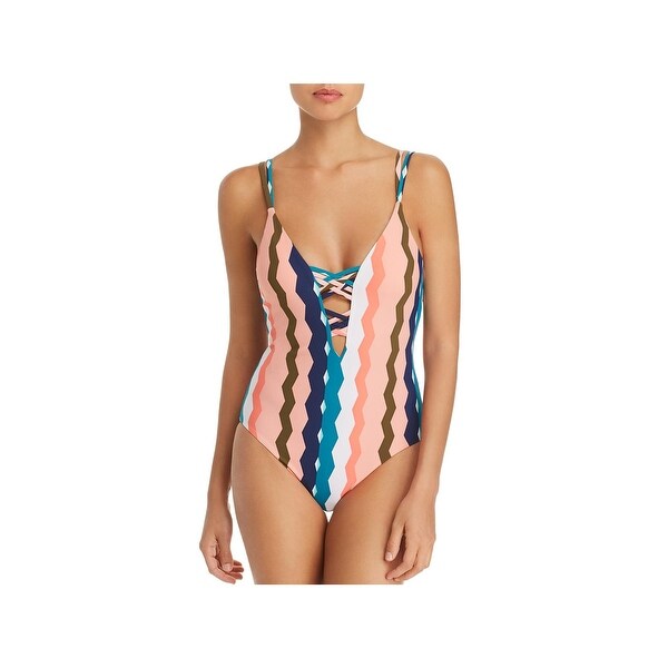 cheeky red one piece swimsuit