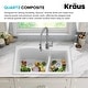preview thumbnail 24 of 33, KRAUS Quarza Granite 33 inch 60/40 Undermount Drop-in Kitchen Sink