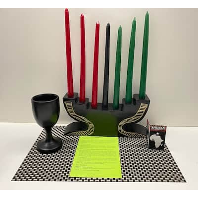 Handcrafted Kwanzaa "KUUMBA" Spirit Celebration Set (Ghana)