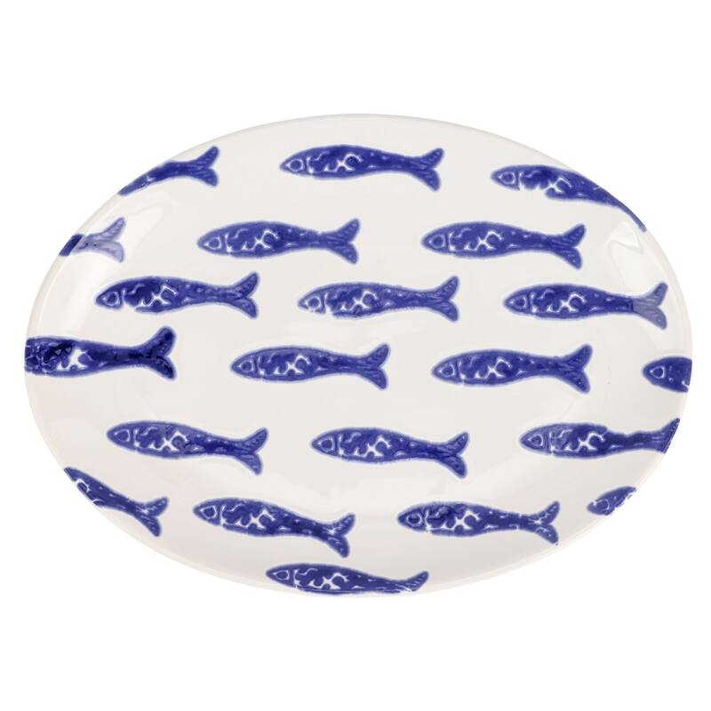 viva by VIETRI Santorini Fish Small Oval Platter