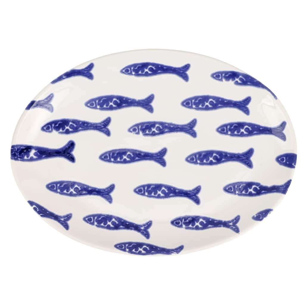 viva by VIETRI Santorini Fish Small Oval Platter