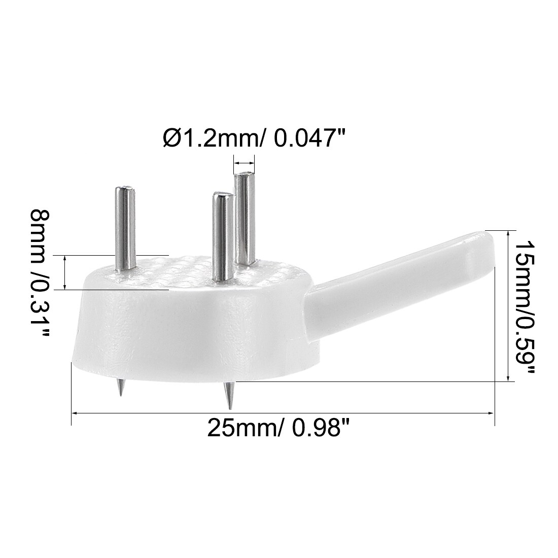 6lbs Hardwall Hanger Wall Mount Non-mark Hook Picture Hangers, 20 Pcs -  White - #1 25mm x 15mm,20 Pcs - On Sale - Bed Bath & Beyond - 35441122