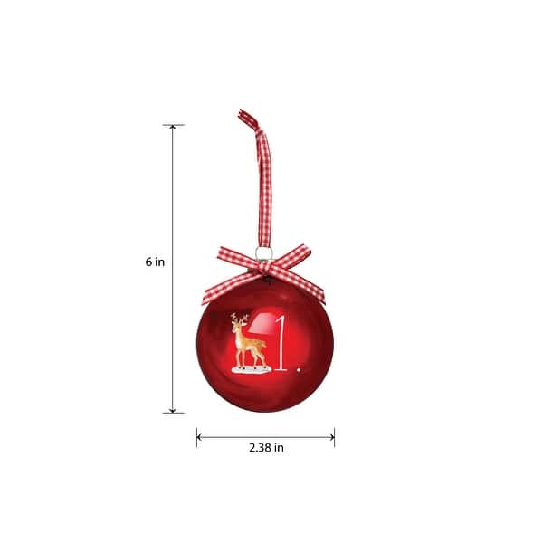dimension image slide 2 of 4, Rae Dunn Set of 12 CHRISTMAS Ornaments