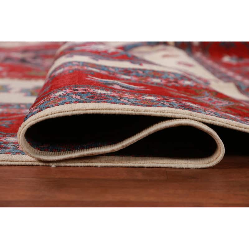 Hand Knotted Oriental 100% Wool Carpet Traditional Medallion Beige & Ivories Kazak Area Rug - 11' 7'' X 8' 7''