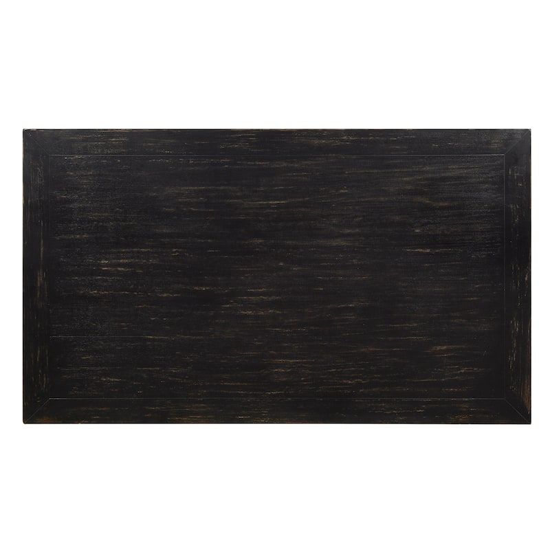 Furniture of America Tays Contemporary Black Solid Wood Dining Table