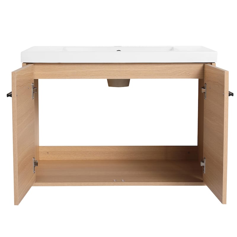 BNK 16"/20"/24"/30"/36" Single Sink Bathroom Vanity with Soft Close Door and Shelf