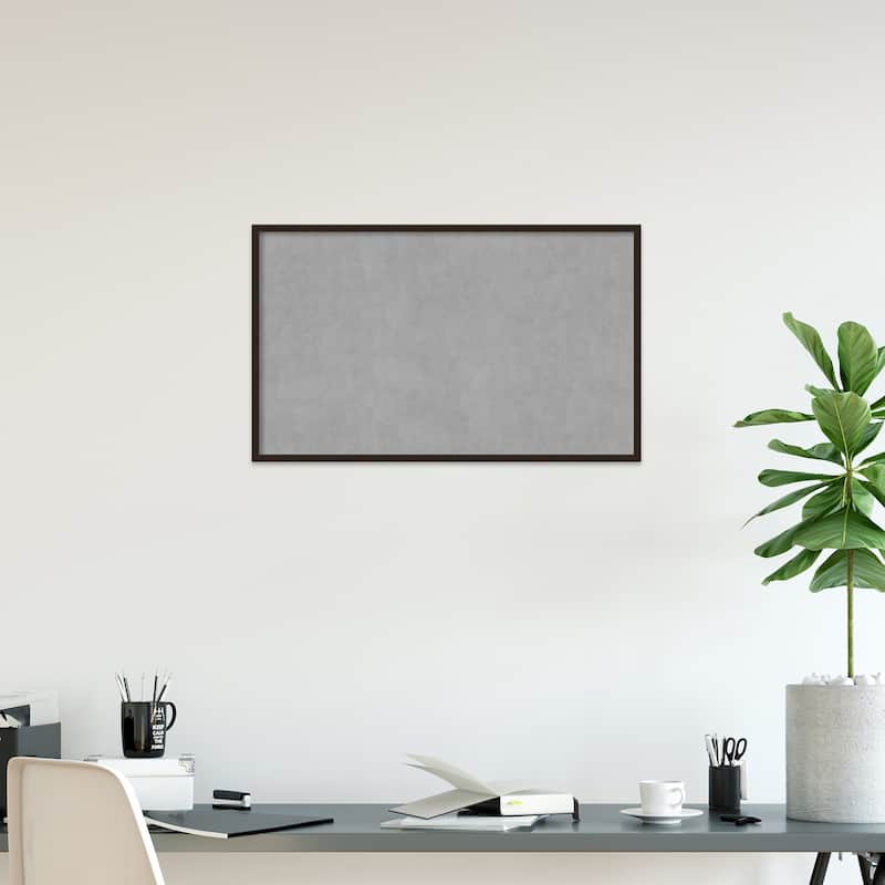 Amanti Art Carlisle Espresso Narrow Framed Magnetic Board