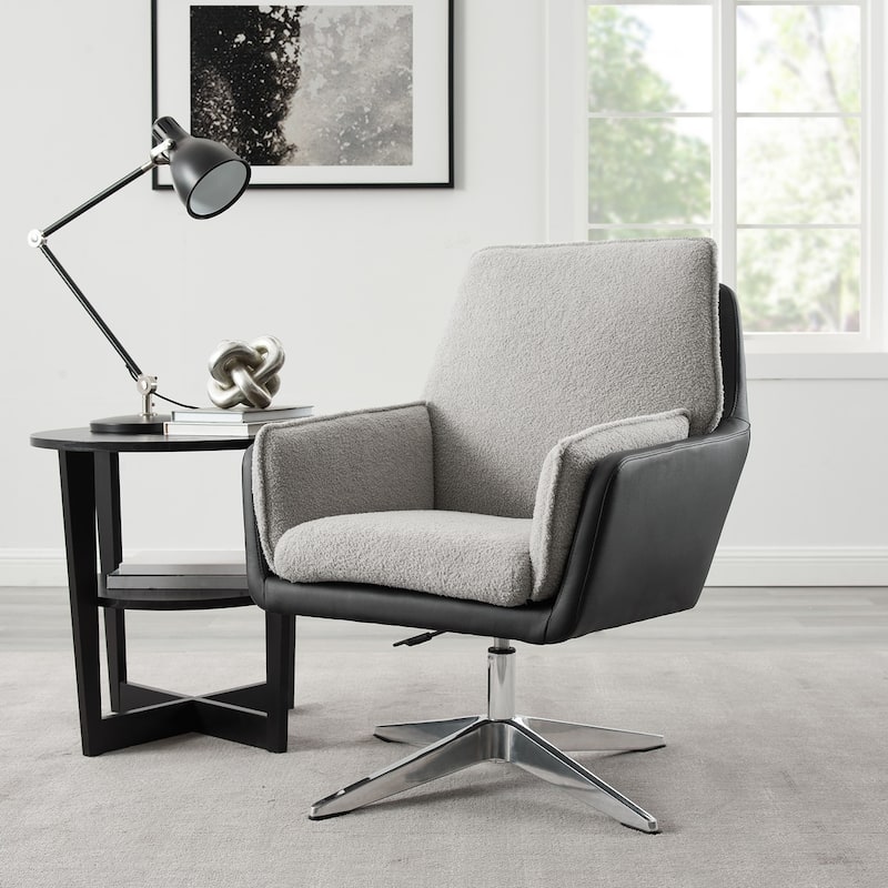 Marcia Swivel Sherpa Chair Accent Chair