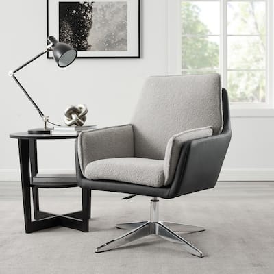 Marcia Swivel Sherpa Chair Accent Chair