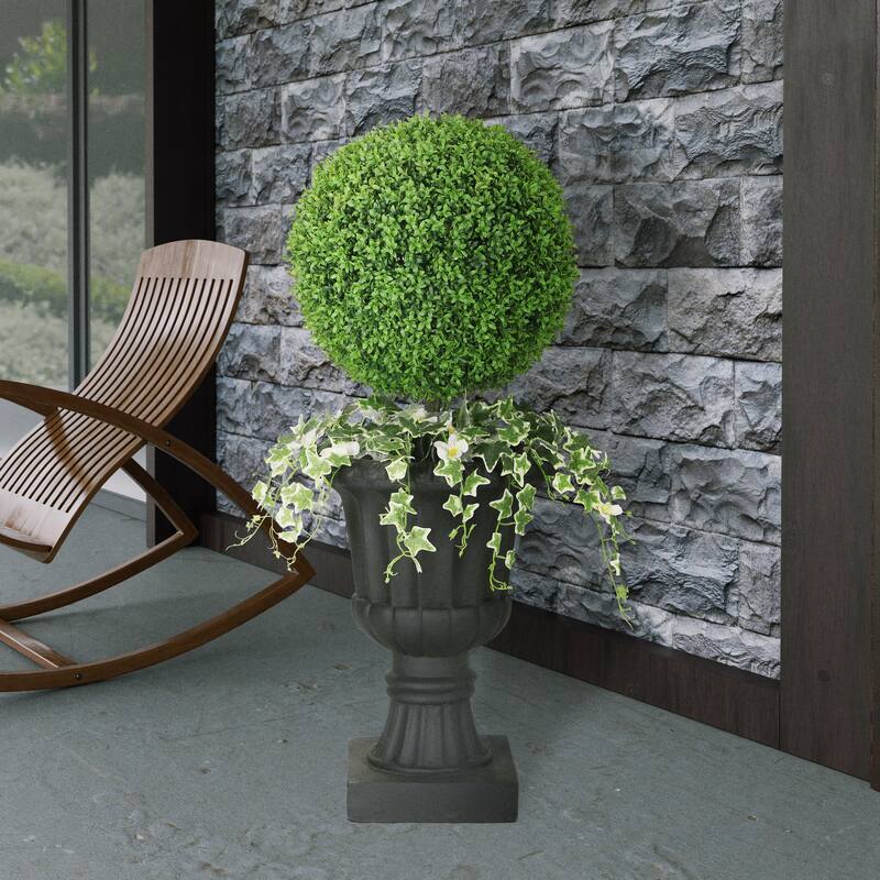 Puleo International 41" Topiary Boxwood Artificial Tree