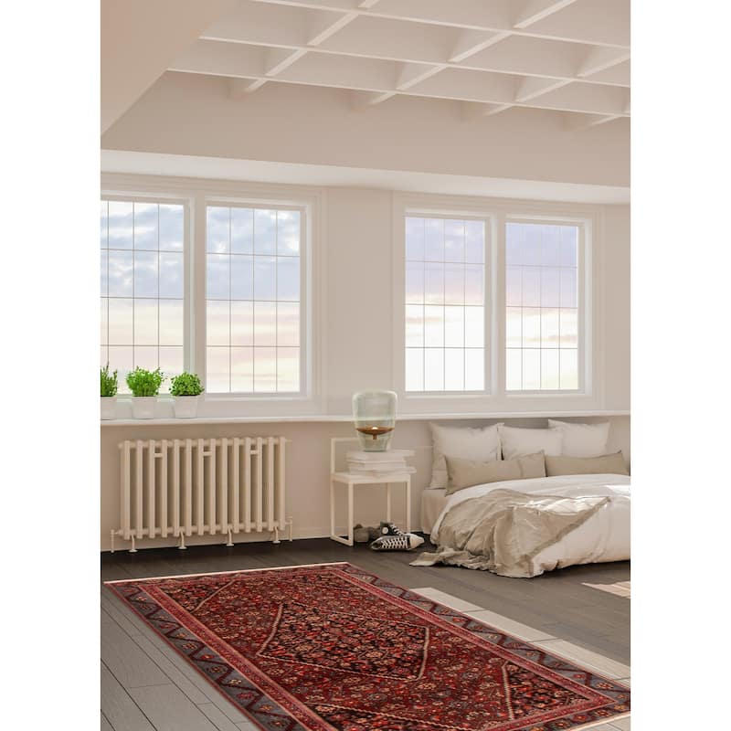 ECARPETGALLERY Hand-knotted Anatolian Vintage Red Wool Rug - 4'0 x 6'1