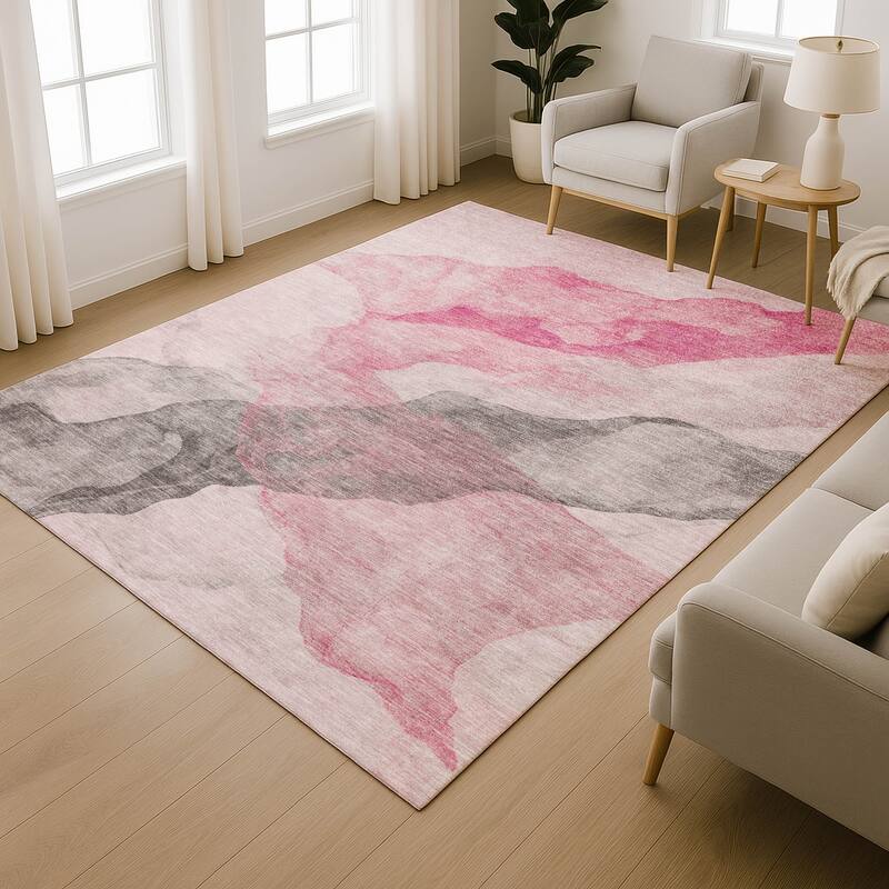 Premium Washable Super Soft Contemporary Fizal Mayfield Rug