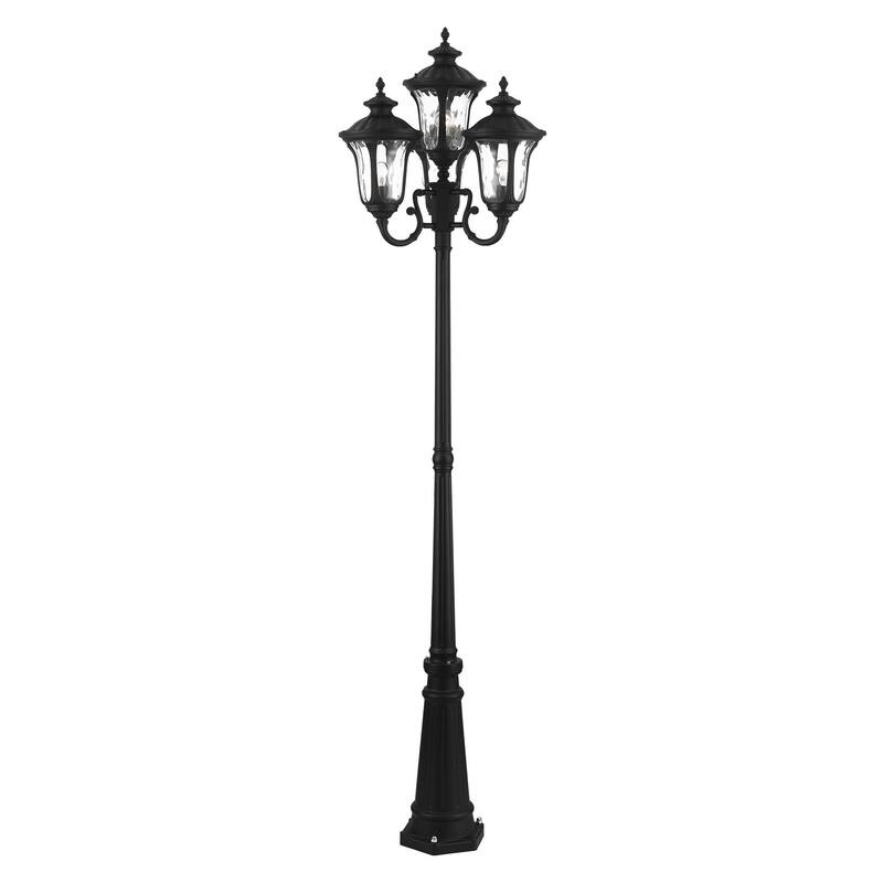 Livex Lighting Oxford 4 Light 93" Tall Outdoor Multi Head Post Light - Textured Black