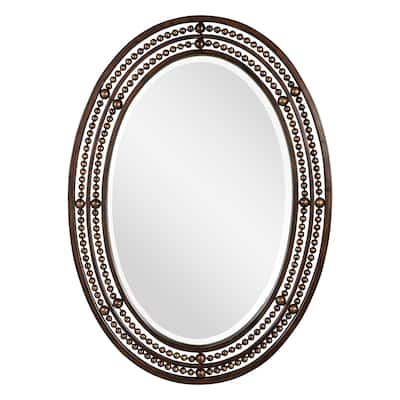 Oil Rubbed Bronze Oval Beveled Mirror