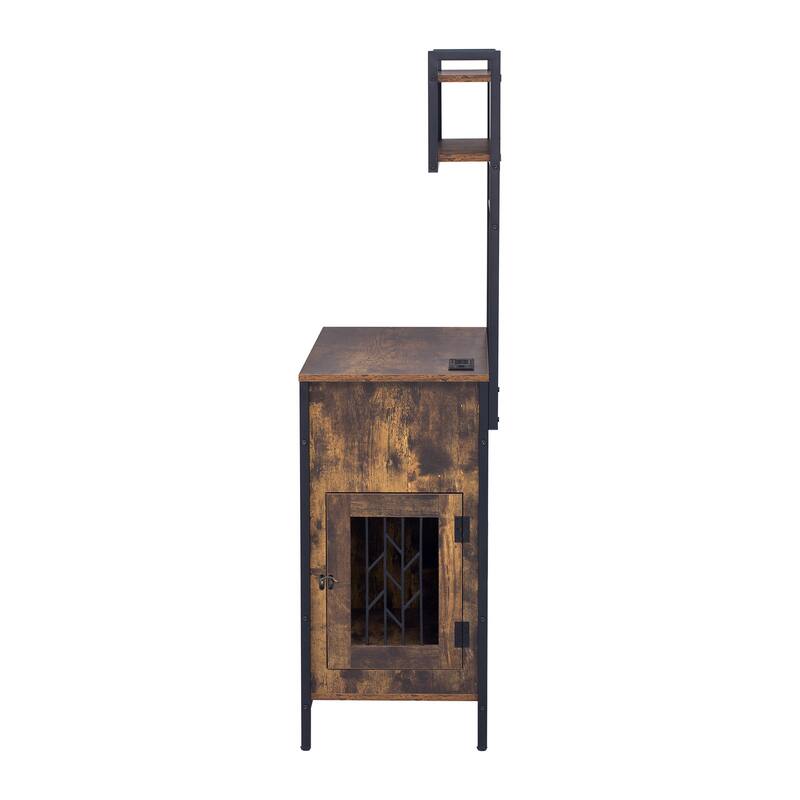Furniture Style Dog Crate Composite Desk Hutch Pet Friendly Furniture