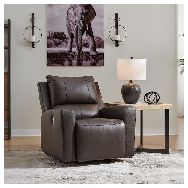 Signature Design by Ashley Boxmere Dark Brown Power Rocker Recliner - Brown