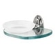 preview thumbnail 4 of 3, Alno Classic Traditional Wall Mounted Glass Soap Dish with Brass