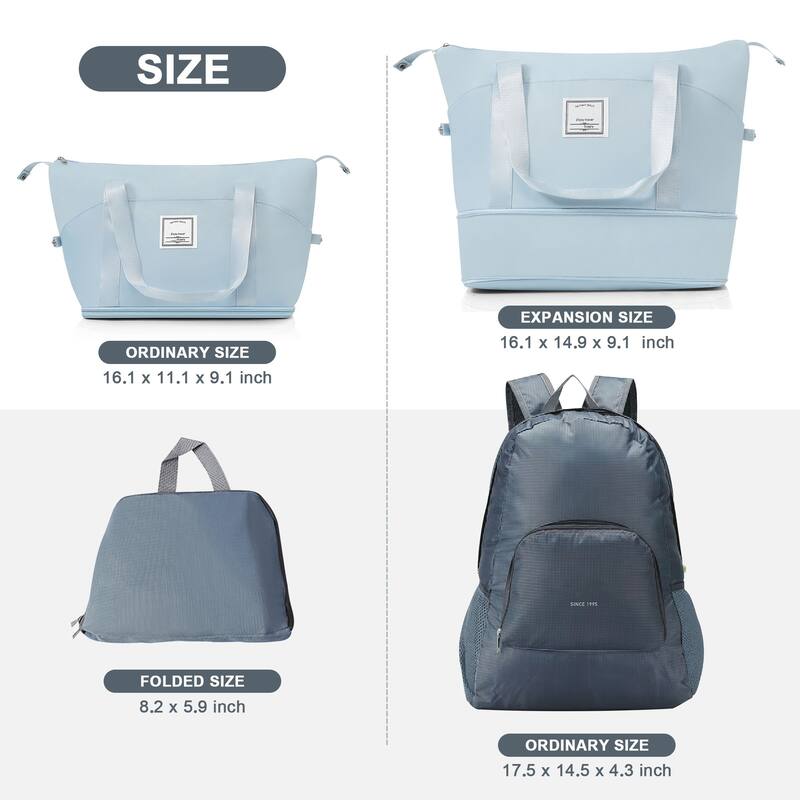 5 Piece Luggage Set with Duffel Bag & Backpack by Harper&Bright Designs
