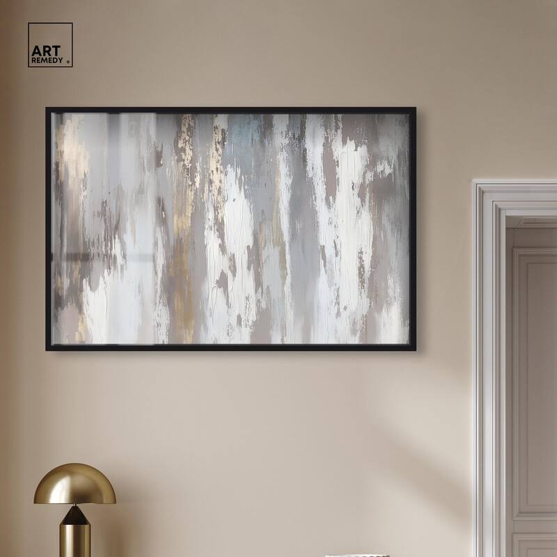 Flooding Gold I Shadowbox by Art Remedy