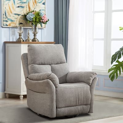 Manual Fabric Overstuffed Soft Rocking Recliner Chairs Sofa for Living Room
