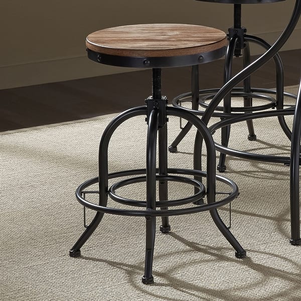 slide 2 of 8, Carbon Loft Vintage Series Distressed Metal 24 Inch Adjustable Counter Stool (Set of 2) Set of 2 - Counter height