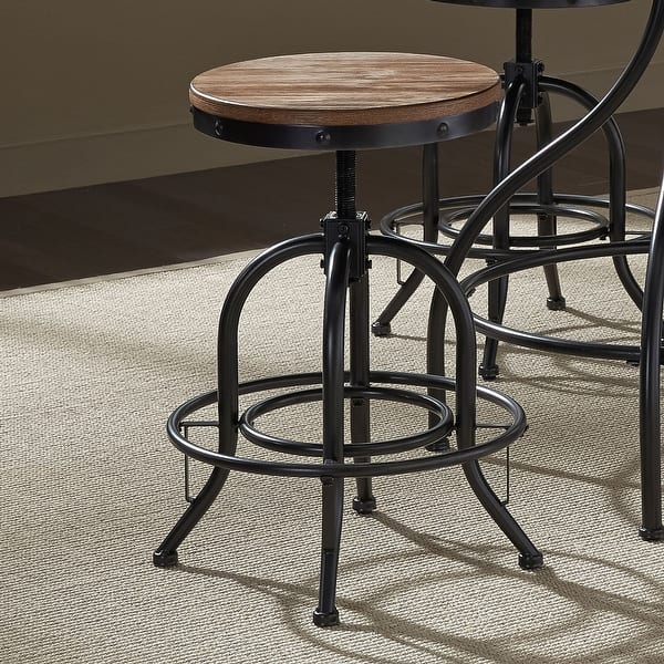 slide 2 of 8, Carbon Loft Vintage Series Distressed Metal 24 Inch Adjustable Counter Stool (Set of 2) Set of 2