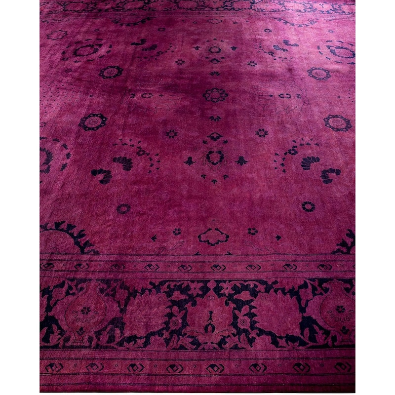 Fine Vibrance, One-of-a-Kind Hand-Knotted Area Rug - Black, 9' 2" x 12' 1" - 9' 2" x 12' 1"