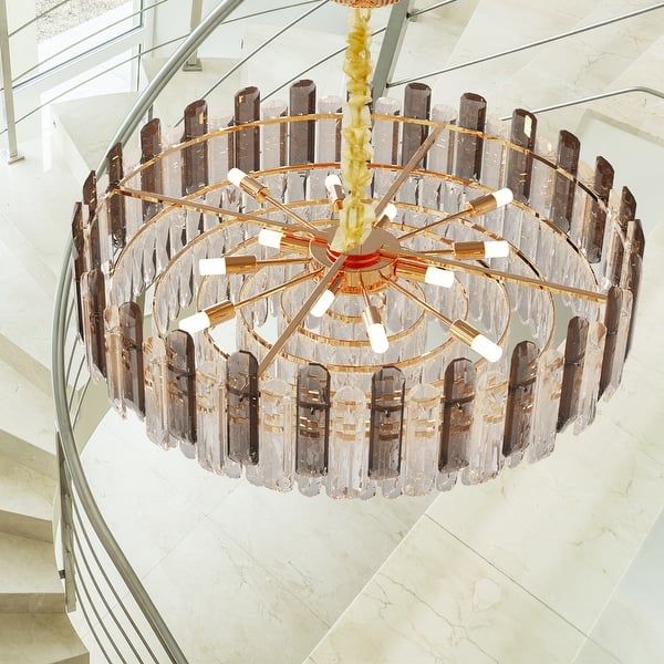 Modern Crystal Chandeliers Lighting Pendant Ceiling Lamp with 3 Colors