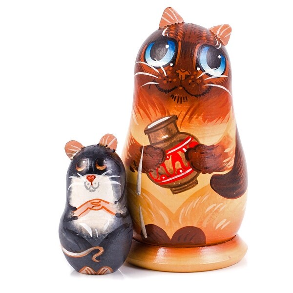 cat russian nesting dolls