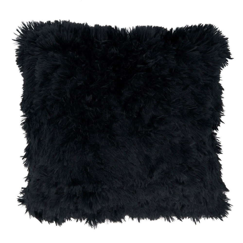 Black Faux Fur Throw Pillows Bed Bath Beyond