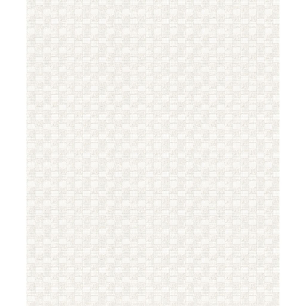 A-Street Prints Ira Cream Checkered Wallpaper
