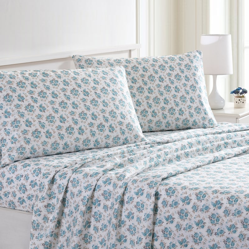 Modern Threads Printed 4-Piece Deep Pocket Sheet Set - Full - Forever Rose