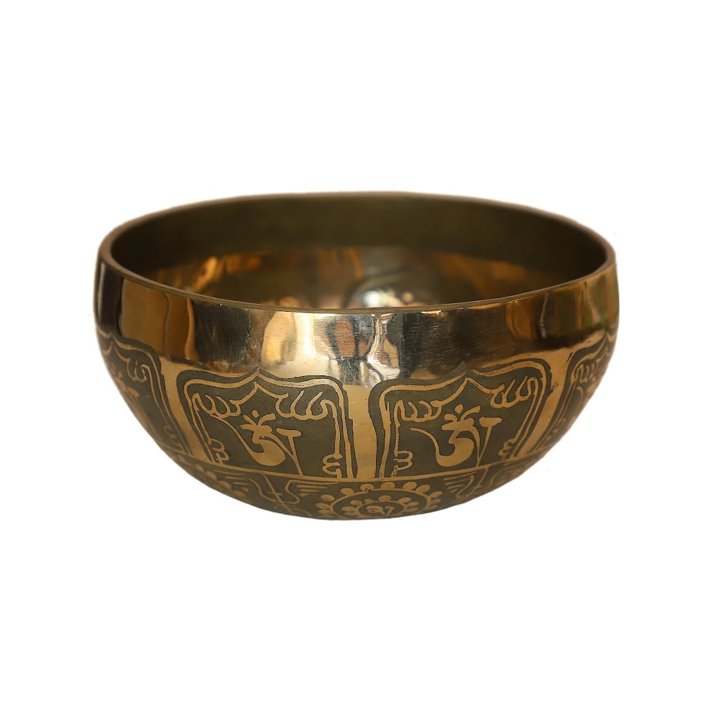 Cottage Handicraft ,Hand-made Singing Bowl, Small with free Elephant Gift