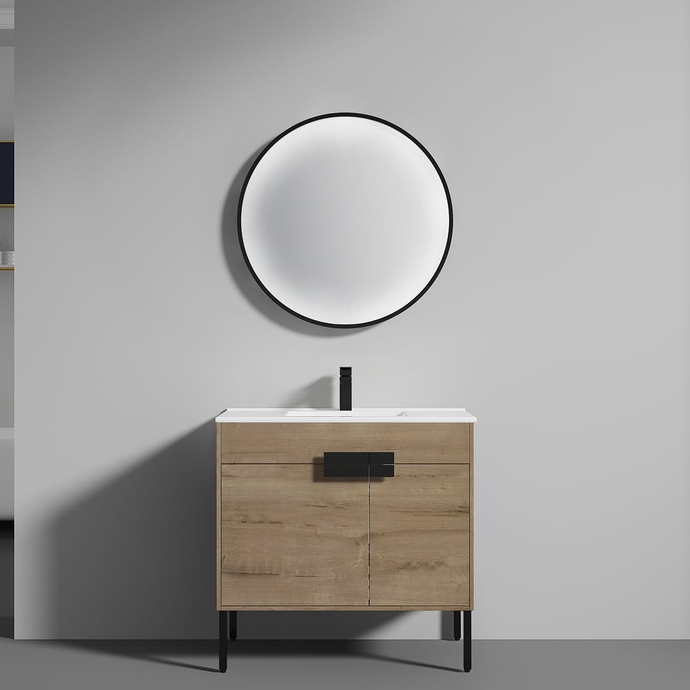 Blossom Bari 36 Inch Freestanding Wood Bathroom Vanity Cabinet w/ Sink